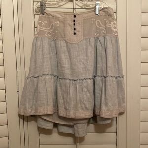 Purple and light blue free people skirt